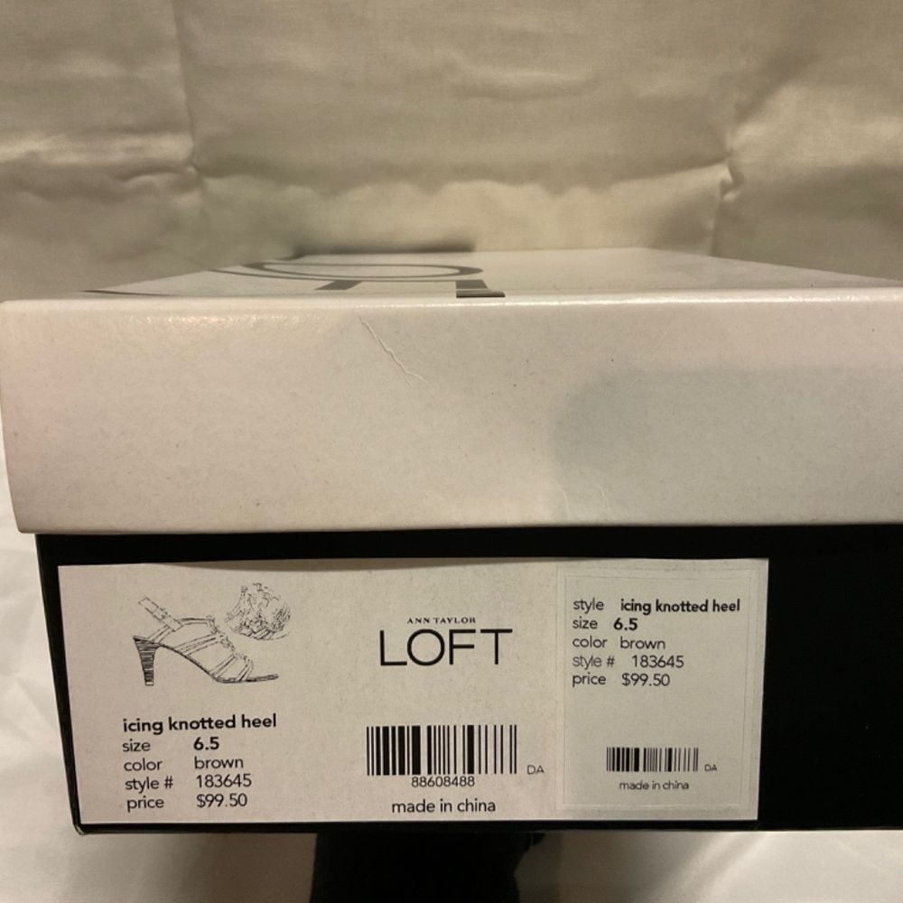 Ann Taylor LOFT, Icing Knotted Heel, Brown, 6.5M - Picture 5 of 6